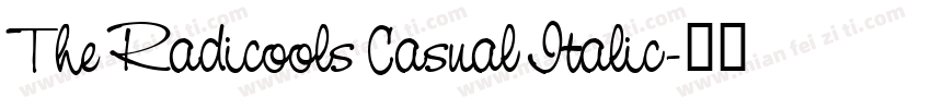 The Radicools Casual Italic字体转换
